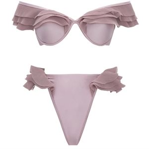 ANDREA IYAMAH  LILAC HIGH RISE BIKINI size M
